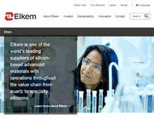 Tablet Screenshot of elkem.com